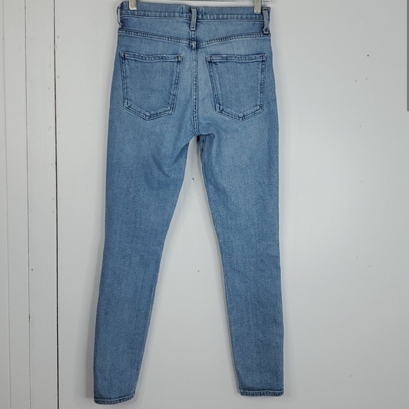 Agolde Sophie Skinny Ankle Jeans Ripped Knee Light
Wash Mid Rise Womens 25 - Picture 2 of 9